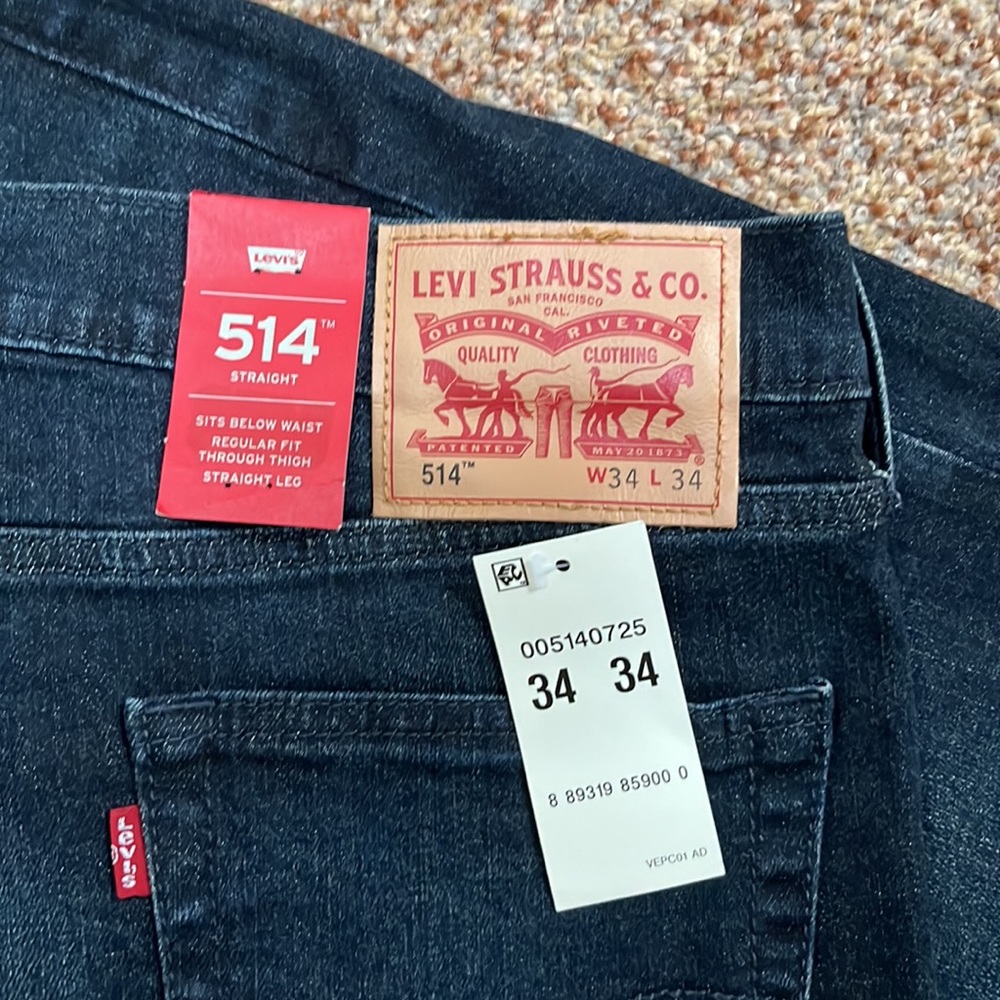 NWT Levi’s Dark Blue jeans, Size 34/34 - Picture 5 of 7